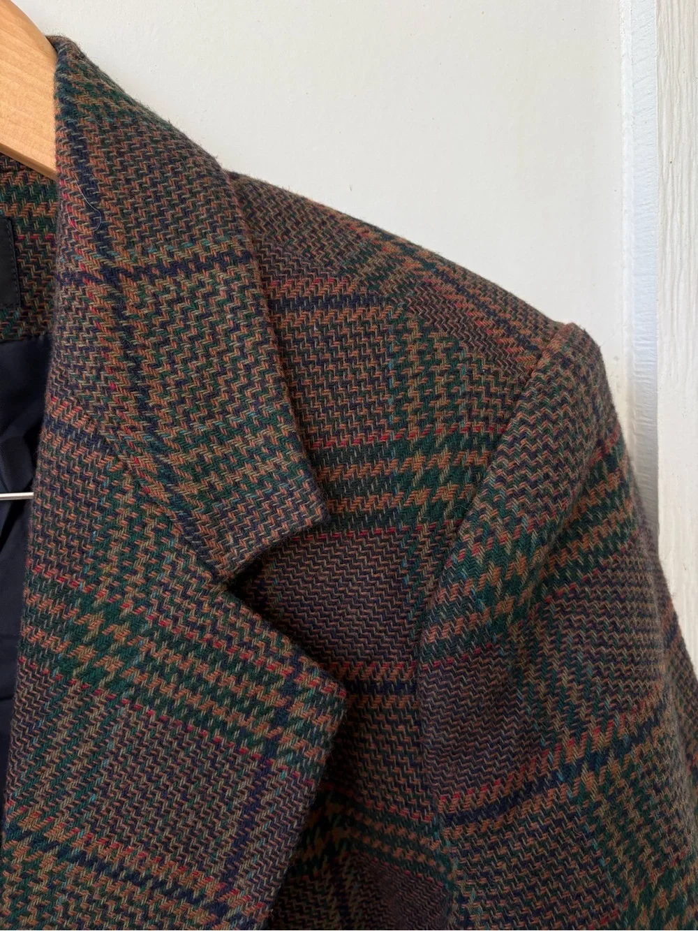 Vintage Sag Harbor Plaid Wool Blend Blazer  Jacket Size 8